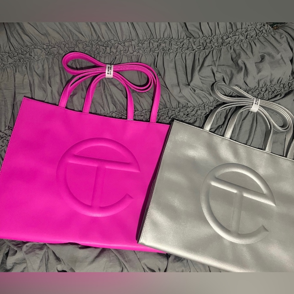 Pink (Azelia) and Silver Large Aunthentic Telfar